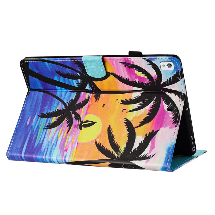For Ipad 10.2 (2021) / (2019) / (2020 / Pro 10.5-Inch (2017) / Air 10.5 Inch (2019) Tablet Case PU Leather Stand Cover - Coconut Tree - 4
