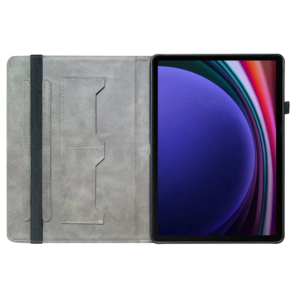 For Samsung Galaxy Tab S9 Tablet Case Anti-Drop Leather Flip Stand Pattern Printing Shell - Plum Blossom - 2