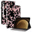 For Samsung Galaxy Tab S10+ / S9+ / Tab S9 FE+ Case Flip Pattern Printing Card Holder Tablet Shell - Plum Blossom - 1