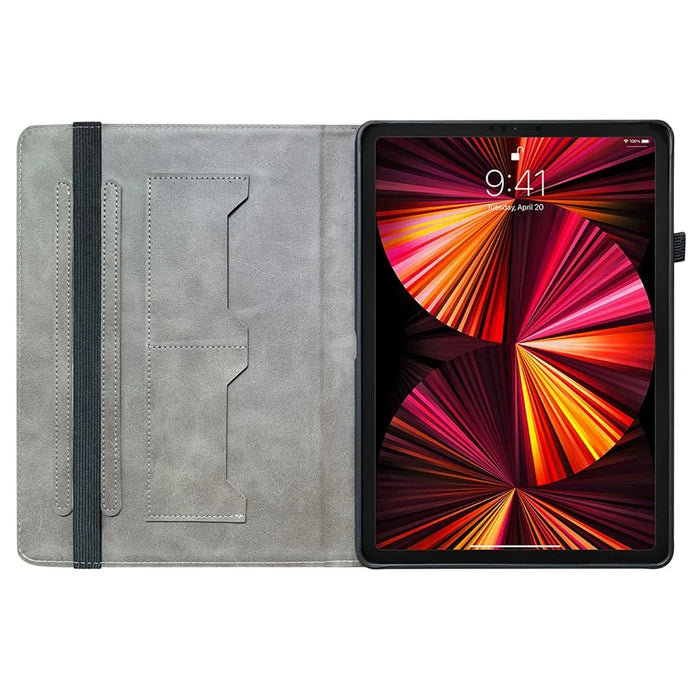 For iPad Pro 12.9 (2020) (2021) (2022)   Tablet Case Pattern Card Holder Protection Cover - Plum Blossom - 2