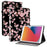 For iPad 10.2 (2021) / (2020) / (2019) Flip Case Pattern Printing Tablet Cover with Card Holder - Plum Blossom - 1