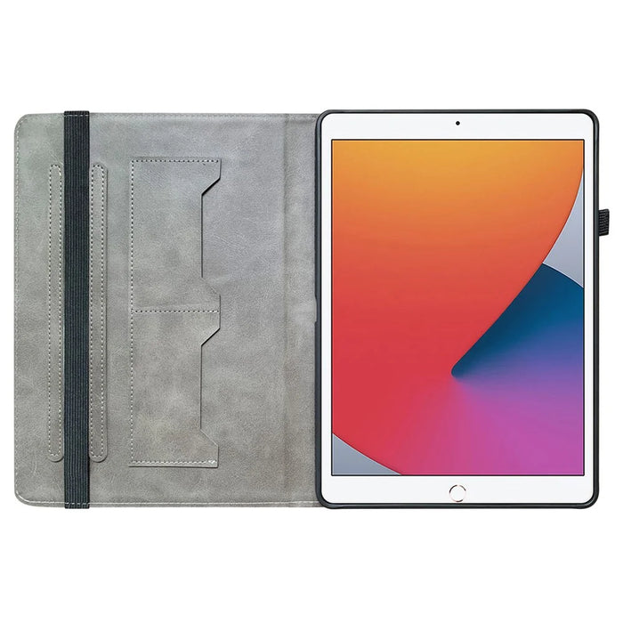 For iPad 10.2 (2021) / (2020) / (2019) Flip Case Pattern Printing Tablet Cover with Card Holder - Plum Blossom - 2