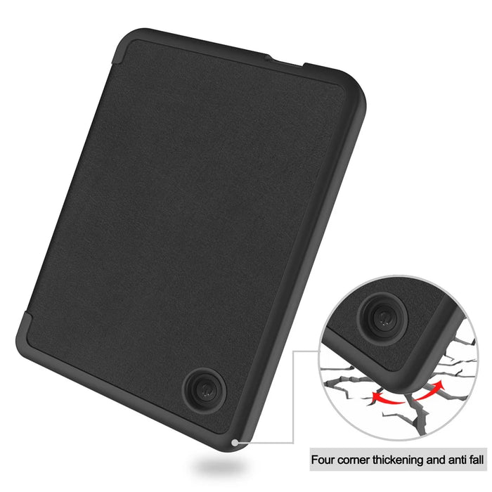 For Kobo Clara Colour / Clara BW PU Leather Sleeve Smart Wake  /  Sleep Cover Ereader Protective Case - Black - 7