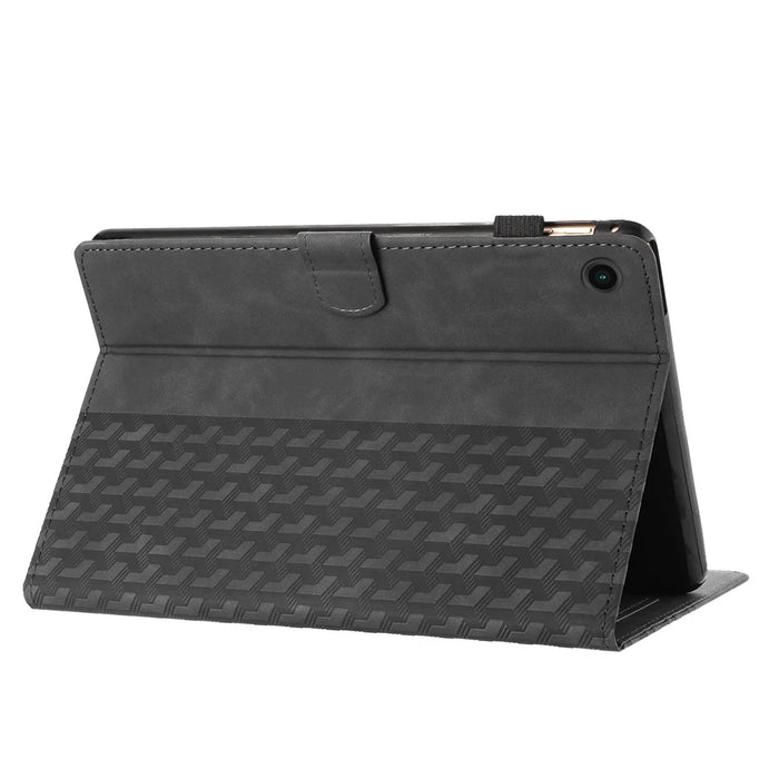 For Lenovo Tab M10 (Gen 3) Case Card Holder Building Blocks Imprinted Tablet Stand Cover - Black - 3
