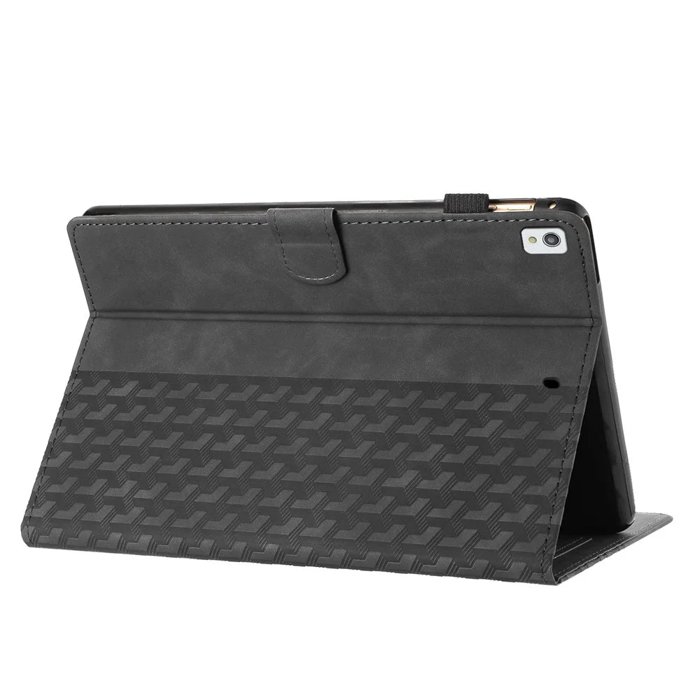 For iPad 10.2 (2021) (2019)  (2020)  /  Pro 10.5-Inch (2017)  /  Air 10.5 Inch (2019) Building Blocks Imprinted Flip Cover - Black - 3
