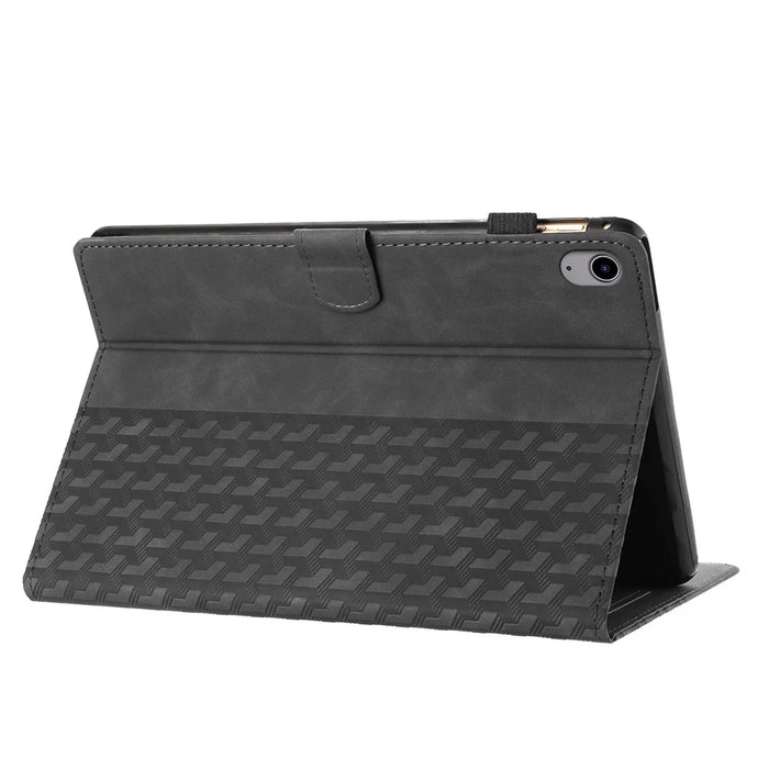 For iPad (2025) / 10.9 (2022) Cover Imprinted Shockproof PU Leather Tablet Case with Card Slots - Black - 3