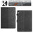 For iPad (2025) / 10.9 (2022) Cover Imprinted Shockproof PU Leather Tablet Case with Card Slots - Black - 7
