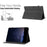For Samsung Galaxy Tab A 10.1 (2019) T510 Cover Imprinted Full Protection Leather Card Holder Tablet Case - Black - 6