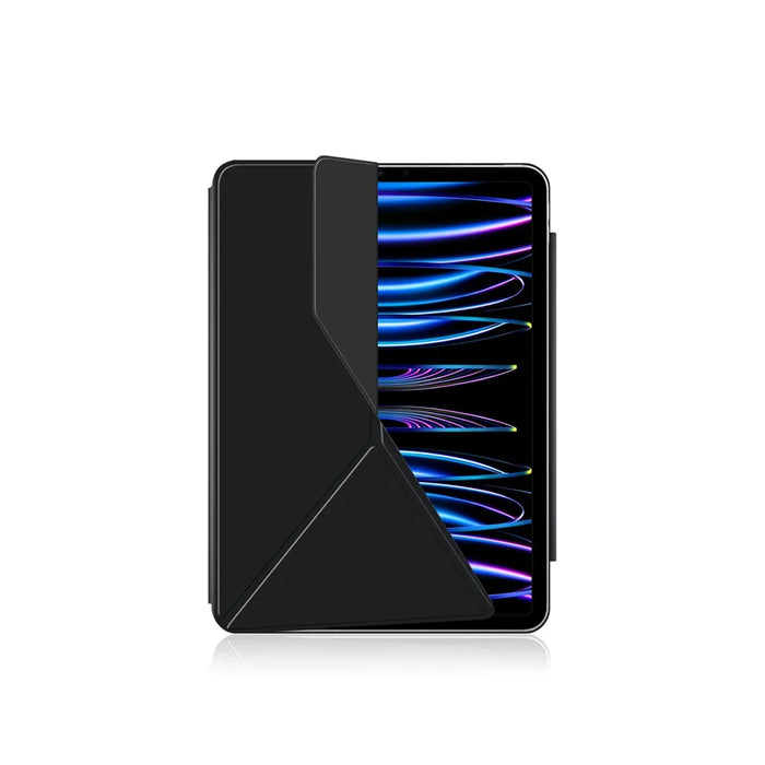 For iPad Air 11 (2026) / (2025) / (2024) / Air (2022) / (2020) / Pro 11 (2022) / (2021) / (2020) / (2018) Case Magnetic PU Leather Tablet Stand Cover - Black - 4