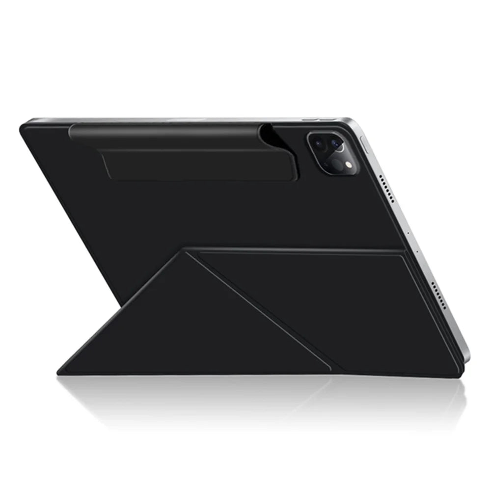 For iPad Pro 11 (2025) / 11 (2024) Case Magnetic PU Leather+PC Anti-Scratch Stand Tablet Cover - Black - 4