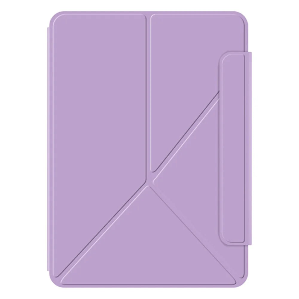 For iPad Pro 13 (2025) / 13 (2024) Case PU Leather+PC Tablet Shell Magnetic Stand Tablet Cover - Purple - 6