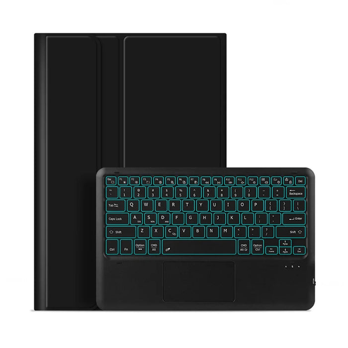For Samsung Galaxy Tab S10 Ultra / S9 Ultra / S8 Ultra Backlight Touchpad Bluetooth-Compatible Keyboard with Pen Slot Leather Tablet Case - 1