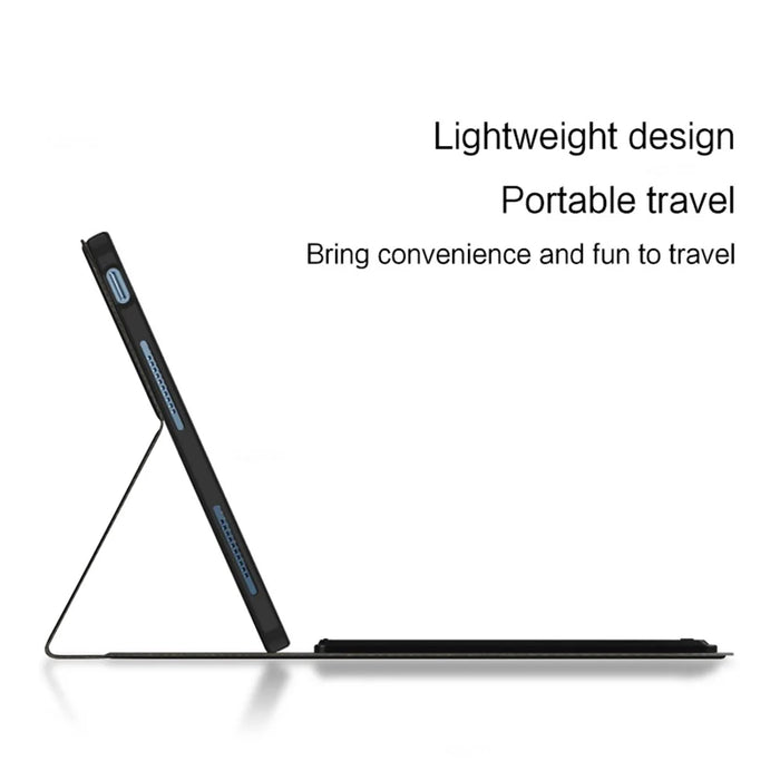 For Samsung Galaxy Tab S10 Ultra / S9 Ultra / S8 Ultra Backlight Touchpad Bluetooth-Compatible Keyboard with Pen Slot Leather Tablet Case - 5
