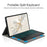 For Samsung Galaxy Tab S10 Ultra / S9 Ultra / S8 Ultra Backlight Touchpad Bluetooth-Compatible Keyboard with Pen Slot Leather Tablet Case - 7