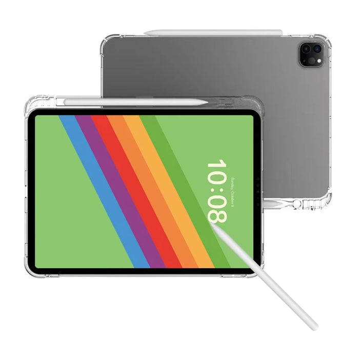 For iPad Pro 11 (2025) / 11 (2024) Case Transparent Flexible TPU Back Cover with Pencil Holder - 3