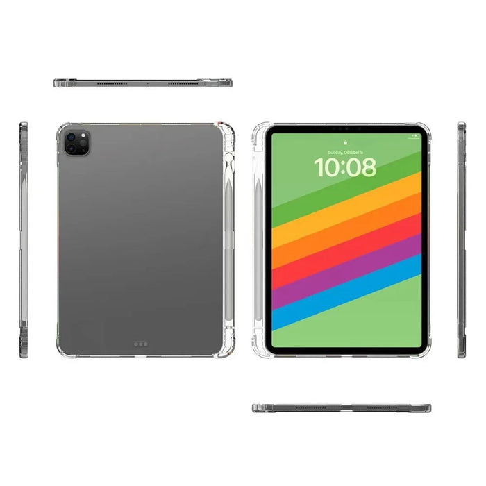 For iPad Pro 11 (2025) / 11 (2024) Case Transparent Flexible TPU Back Cover with Pencil Holder - 5