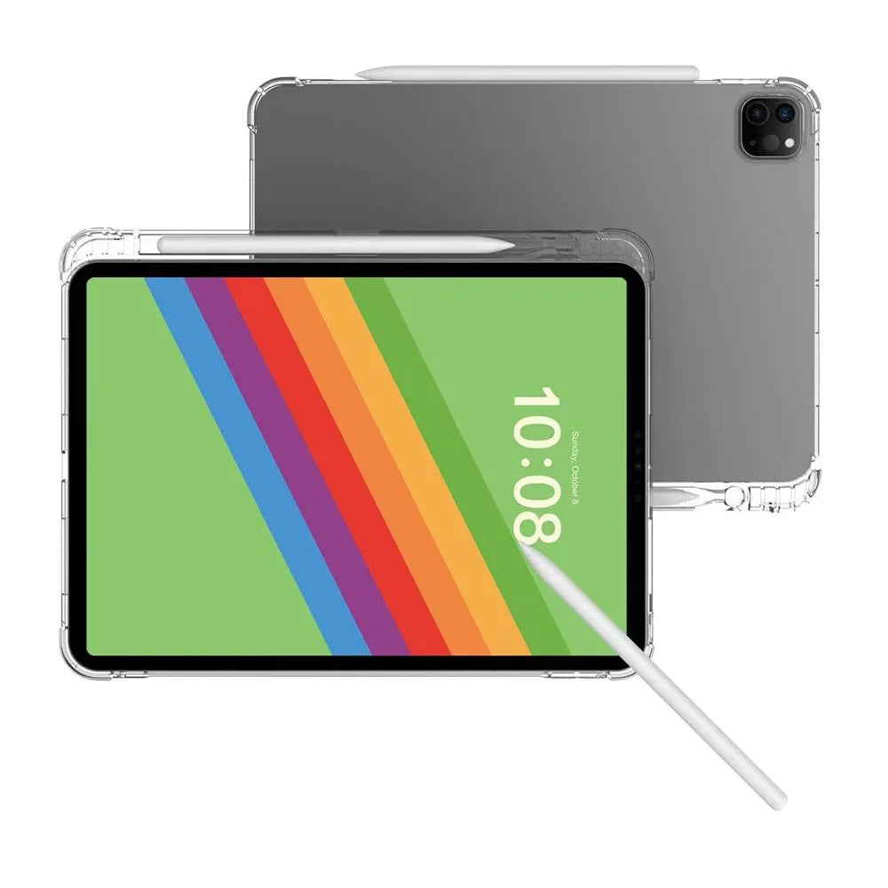 For iPad Pro 13 (2025) / 13 (2024) Case Crystal Clear Soft TPU Tablet Cover with Pen Slot - 3