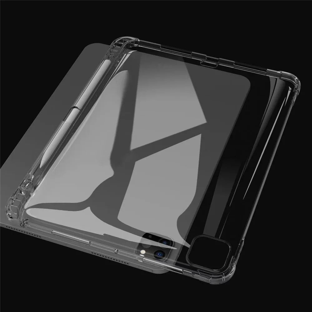 For iPad Pro 13 (2025) / 13 (2024) Case Crystal Clear Soft TPU Tablet Cover with Pen Slot - 6