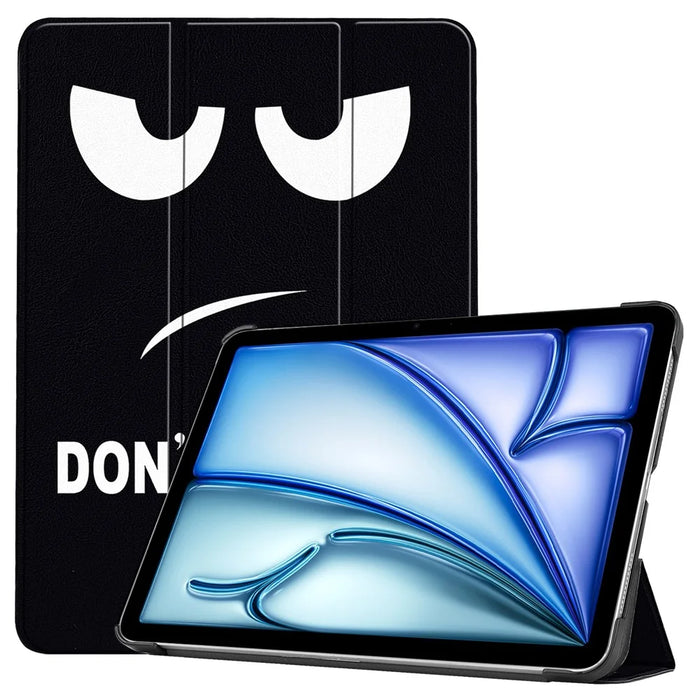 For iPad Air 13 (2026) / (2025) / (2024) Case Tri-Fold Stand Pattern Print Leather Tablet Cover with Auto Wake / Sleep - Don't Touch Me - 1