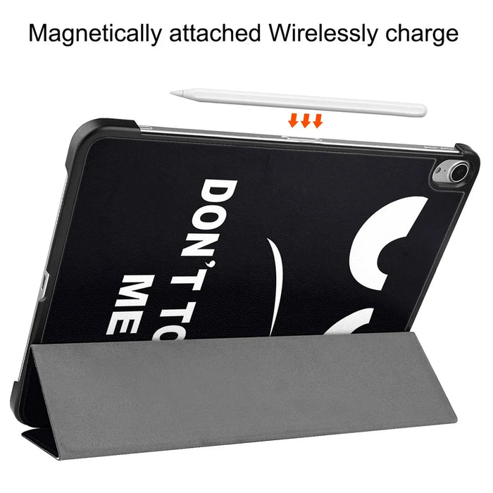 For iPad Air 13 (2026) / (2025) / (2024) Case Tri-Fold Stand Pattern Print Leather Tablet Cover with Auto Wake / Sleep - Don't Touch Me - 5