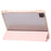 For iPad Pro 11 (2025) / 11 (2024) Case Clear Back PU Leather Tri-Fold Stand Cover with Pencil Holder - Pink - 4