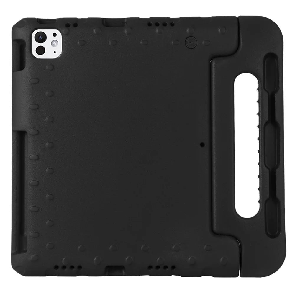 For iPad Pro 13 (2025) / 13 (2024) Shockproof Case EVA Handle Kickstand Tablet Cover - Black - 1