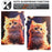 For iPad mini (2024) / mini (2021) Card Holder Case Pattern Printing Horizontal Stand Tablet Leather Cover - Cat - 7