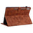 For Lenovo Tab P12 Case Lily Flower Leather Tablet Cover with Card Slots Stand - Brown - 4