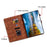 For Lenovo Tab P12 Case Lily Flower Leather Tablet Cover with Card Slots Stand - Brown - 6