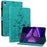 For Lenovo Tab M10 Plus TB-X606F / TB-X606X Case PU Leather Lily Flower Pattern Stand Tablet Cover - Green - 1