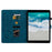 For Nokia T10 Case Lily Flower PU Leather Pencil Holder Magnetic Clasp Tablet Cover - Blue - 2