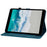 For Nokia T10 Case Lily Flower PU Leather Pencil Holder Magnetic Clasp Tablet Cover - Blue - 3