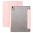 For iPad Air 11 (2026) / (2025) / (2024) Case TPU+PU Leather+Arcylic Tablet Cover Tri-Fold Stand Tablet Protector - Pink - 1