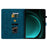 For Samsung Galaxy Tab S10 Lite / S10 FE / S9 FE Leather Case Lily Flower Pattern Stand Protective Tablet Cover - Blue - 2