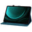 For Samsung Galaxy Tab S10 Lite / S10 FE / S9 FE Leather Case Lily Flower Pattern Stand Protective Tablet Cover - Blue - 3
