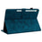 For Samsung Galaxy Tab S10 Lite / S10 FE / S9 FE Leather Case Lily Flower Pattern Stand Protective Tablet Cover - Blue - 4