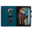 For Amazon Fire HD 10 (2023) Case with Card Slots Leather Tablet Cover Lily Flower - Blue - 2