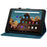 For Amazon Fire HD 10 (2023) Case with Card Slots Leather Tablet Cover Lily Flower - Blue - 3
