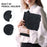 For Samsung Galaxy Tab S9 / S7 / S8 Case PU Leather+TPU Lily Flower Tablet Stand Shell - Black - 5