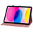 For iPad (2025) / 10.9 (2022) Stand Case Lily Flower Imprinted Leather Drop-Resistant Protective Cover - Pink - 3
