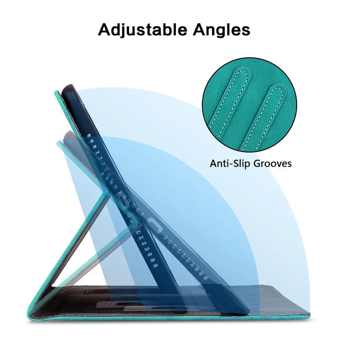 For iPad mini (2024) / mini (2021) Case Lily Flower Design PU Leather Stand Tablet Cover - Green - 7