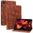 For iPad Pro 12.9 (2020) / (2021) / (2022) Tablet Case Shockproof Flower Imprint PU Leather Flip Cover - Brown - 1