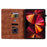 For iPad Pro 12.9 (2020) / (2021) / (2022) Tablet Case Shockproof Flower Imprint PU Leather Flip Cover - Brown - 2