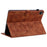For iPad Pro 12.9 (2020) / (2021) / (2022) Tablet Case Shockproof Flower Imprint PU Leather Flip Cover - Brown - 4