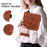 For iPad Pro 12.9 (2020) / (2021) / (2022) Tablet Case Shockproof Flower Imprint PU Leather Flip Cover - Brown - 5