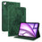 For iPad Air 11 (2026) / (2025) / (2024) Case Imprinted Butterfly Flower PU Leather Flip Card Slots Tablet Cover - Green - 1