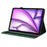 For iPad Air 11 (2026) / (2025) / (2024) Case Imprinted Butterfly Flower PU Leather Flip Card Slots Tablet Cover - Green - 2