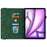 For iPad Air 11 (2026) / (2025) / (2024) Case Imprinted Butterfly Flower PU Leather Flip Card Slots Tablet Cover - Green - 3