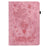 For iPad Pro 11 (2025) / 11 (2024) Leather Tablet Case Card Holder Imprinted Rose Flower Cover - Pink - 6