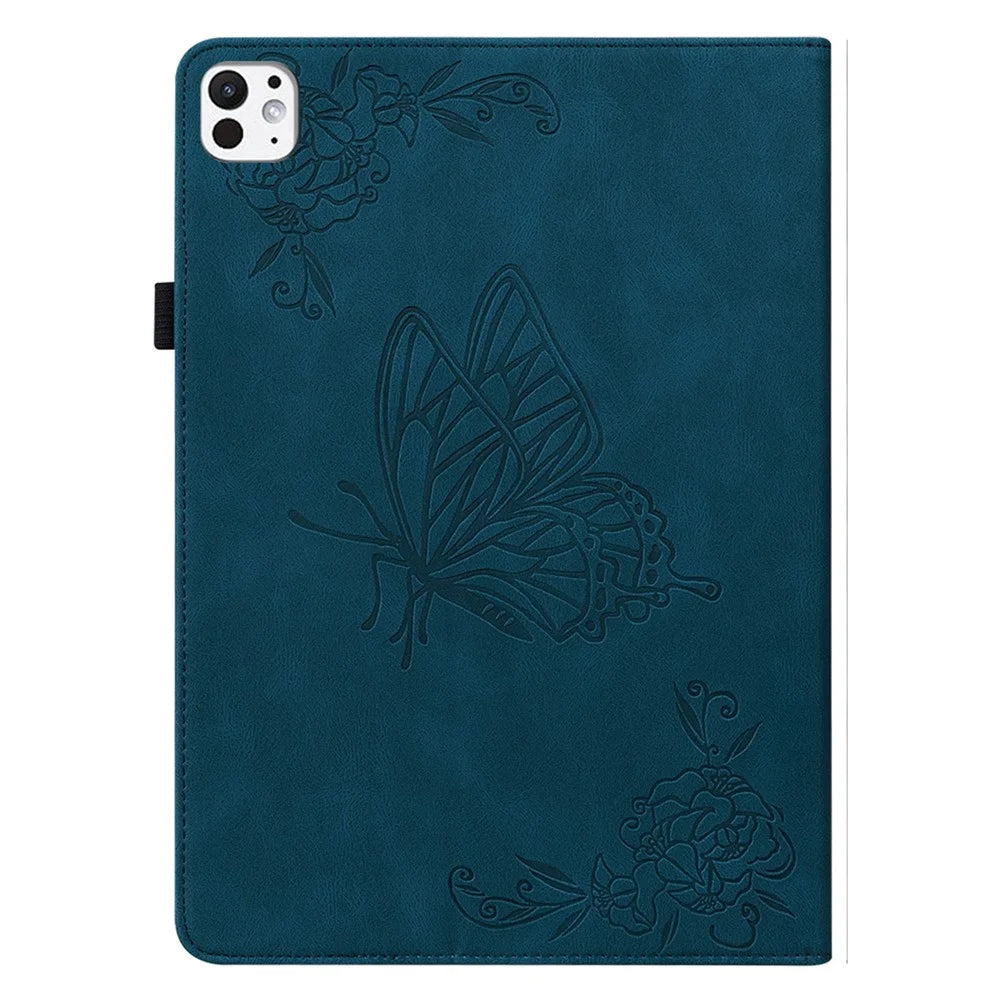 PU Leather Tablet Case for iPad Pro 11 (2025) / 11 (2024) Anti-Scratch Card Slots Flip Tablet Cover - Dark Blue - 5